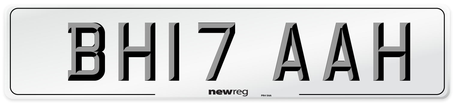 BH17 AAH Number Plate from New Reg